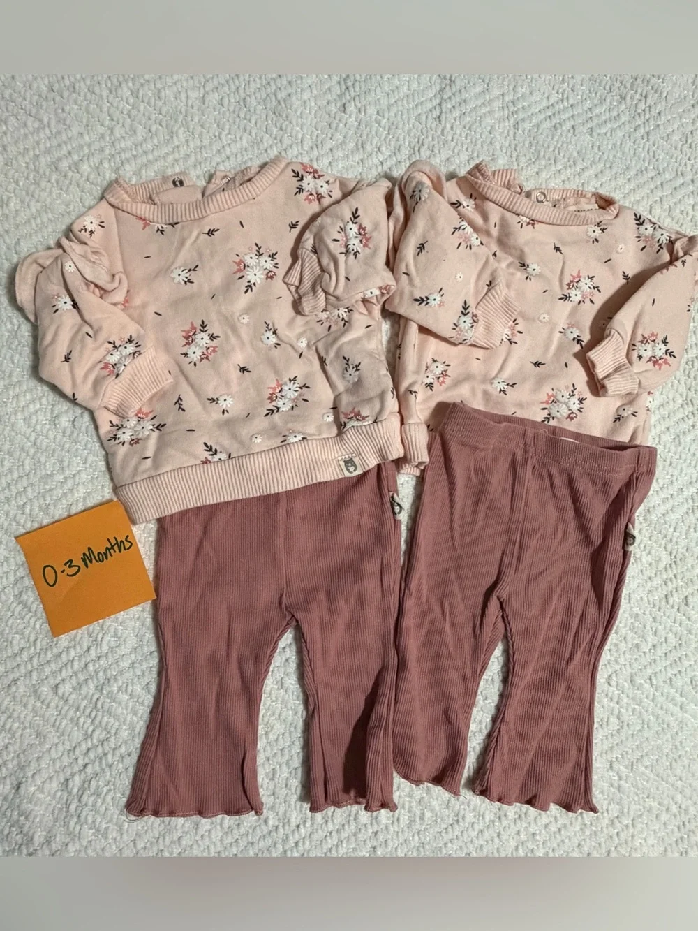 Newborn-3 month twin girl sets